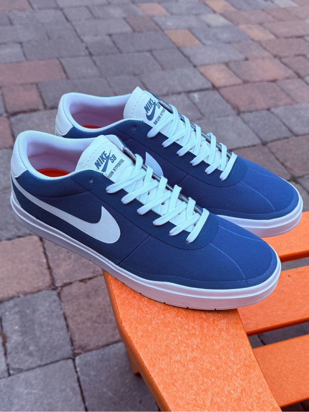 Mens US Size 11 Nike SB Bruin Hyperfeel Canvas SB Sneakers - Industrial Blue NWB